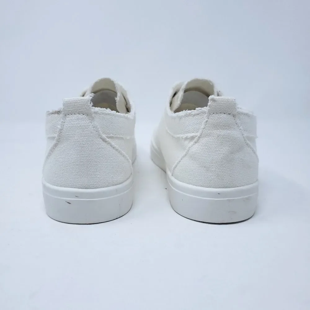 Bamboo Canvas Solid White Sneakers Shoes